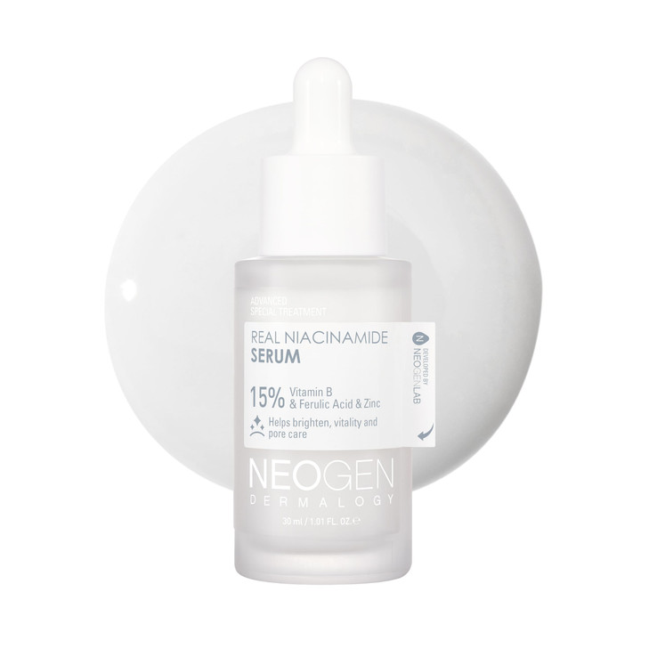 DERMALOGY by NEOGEN Real 15% Niacinamide Serum, Pore Minimizing & Dark Spot Correcting Face Serum with Zinc, Hydrating Vegan Korean Skincare, 1.01 fl