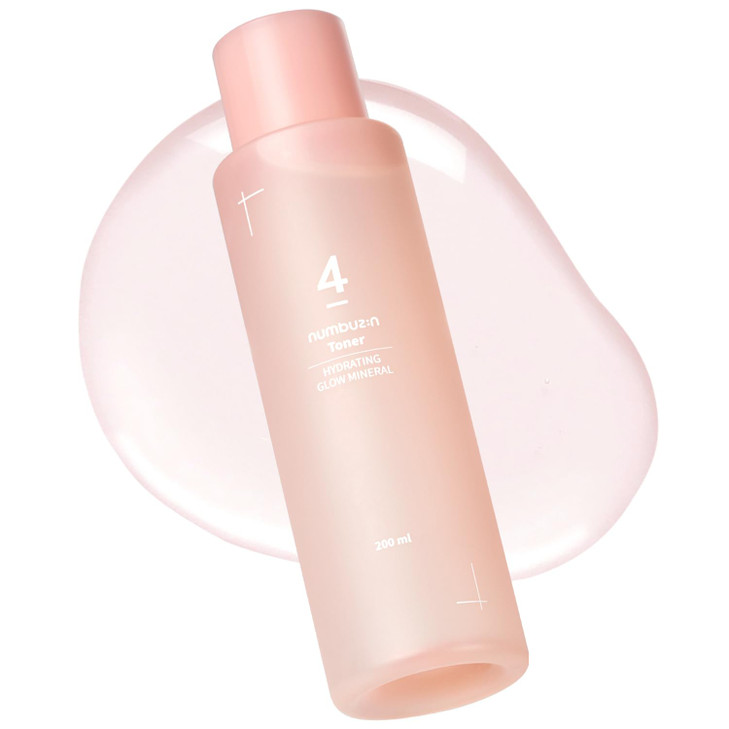numbuzin No.4 Toner | Hydrating Glow Mineral Toner | Thermal Water, Hyaluronic Acid, Niacinamide | Deep Hydration, Glowing Skin, Makeup Booster, Gent