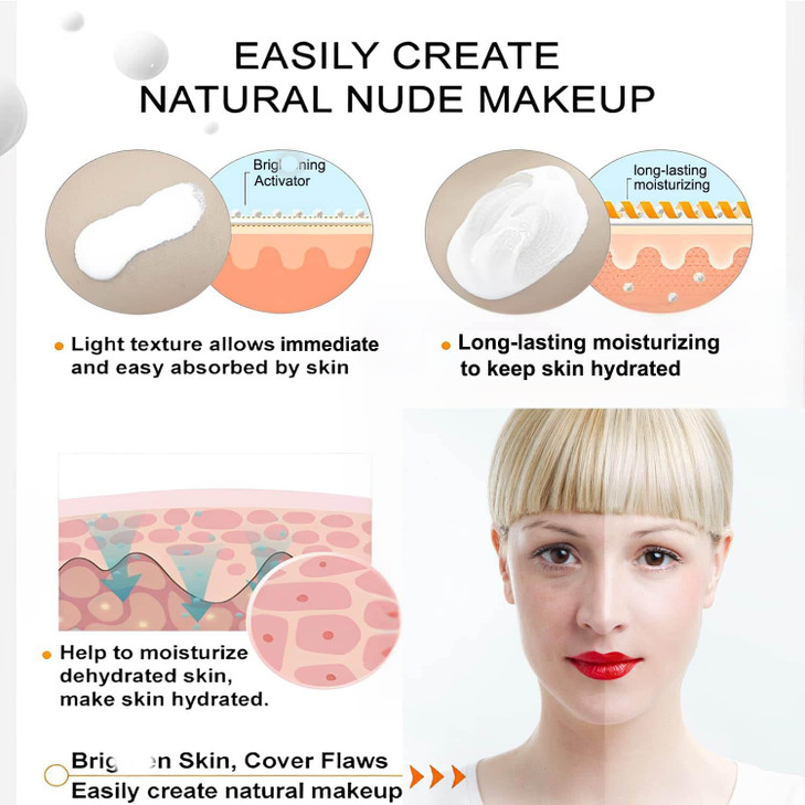 Moisturizing Cream,V7 Deep Hydration Waterlight Makeup Creams, V7 Korea Cream Face Moisturizer for All Skin Type,Natural Cream Young Skin Water(1 PC)