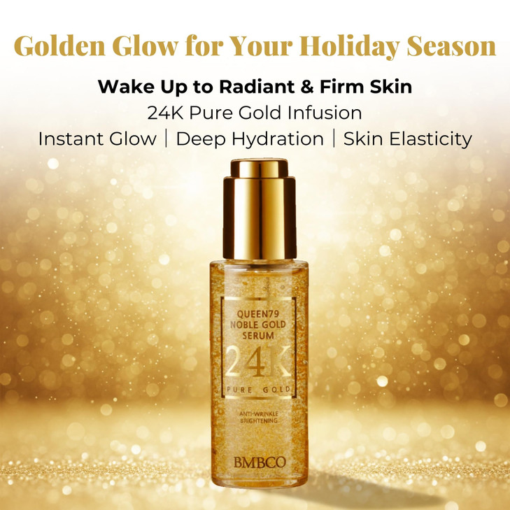 BMBCO 24K Gold Collagen Serum  Anti-Wrinkle & Skin Tightening, Deep Hydration & Brightening, EGF & Peptides Face Serum for Youthful Glow