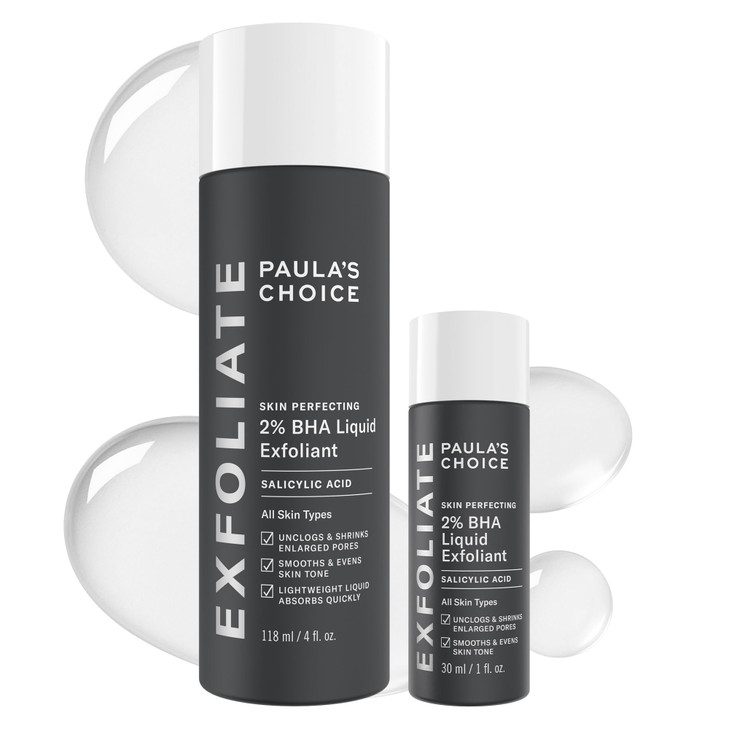 Paula's Choice SKIN PERFECTING 2% BHA Liquid Salicylic Acid Exfoliant-Facial Exfoliant for Enlarged Pores, Wrinkles & Fine Lines, Suitable for Blackh