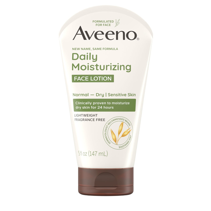 Aveeno Daily Moisturizing Face Lotion with Soothing Prebiotic Oat, Lightweight Non-Greasy Facial Moisturizer for Normal to Dry, Sensitive Skin, 24-Ho
