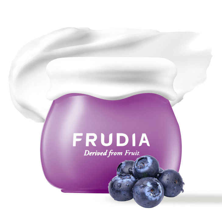FRUDIA Blueberry Hydrating Intensive Face Cream, Vegan Korean Face Moisturizer w/69% Blueberry Extract, Panthenol & WS BS Care EX for Dry Skin (0.33