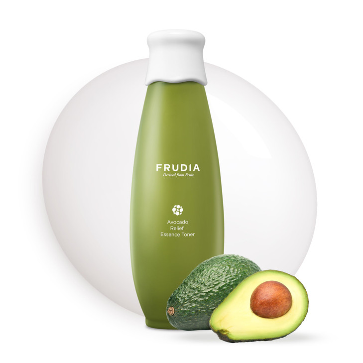 WELCOS FRUDIA Avocado Relief Essence Toner (6.59 oz) | Calming Korean Face Toner w/ 76% Avocado Extract, CICA & Madecassoside | Soothing Toner for fo