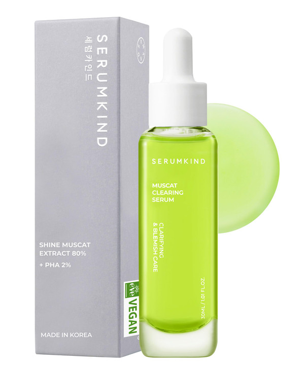 SERUMKIND Muscat Discoloration Correcting facial serum - 1fl oz - Blemishes & blackhead remover - Vegan Not Tested on Animals - Korean Skin Care - PH