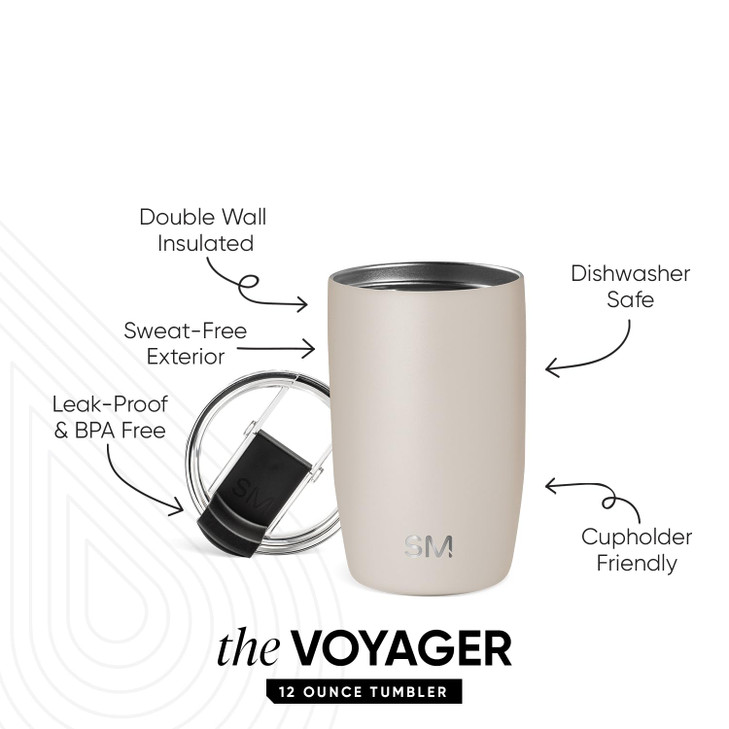 Simple Modern Travel Coffee Mug Tumbler with Flip Lid | Reusable Insulated Stainless Steel Cold Brew Iced Coffee Cup Thermos | Gifts for Women Men Hi