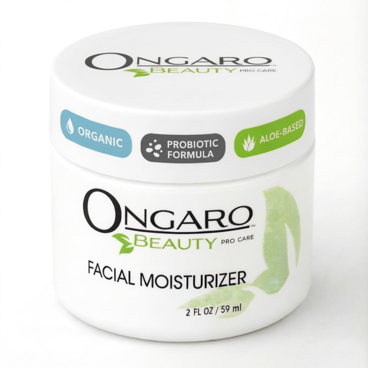 Ongaro Beauty Organic Face Moisturizer - Hydrating Face Cream, Probiotic Moisturizer with Aloe Vera, Vitamin A, C & E - Hyaluronic Acid, Face Lotion