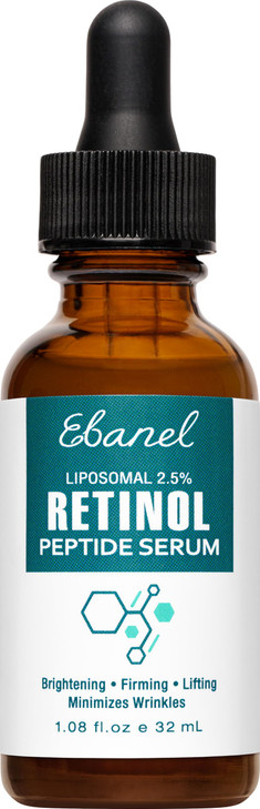 Ebanel Retinol Serum for Face with Vitamin C, Peptides & Hyaluronic Acid, Anti Aging Face Serum for Fine Lines, Uneven Skin Tone, Dark Spots & Textur
