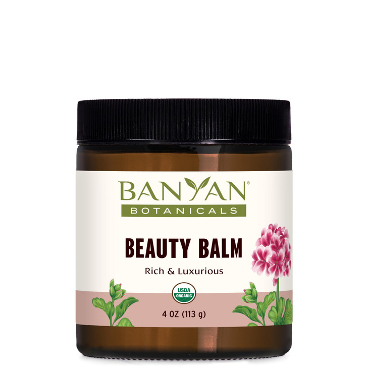 Banyan Botanicals Beauty Balm  Organic Face & Body Moisturizer with Shatavari & Ashwagandha  Rich Night Cream, Hand & Foot Balm for Dry Skin  Ghee
