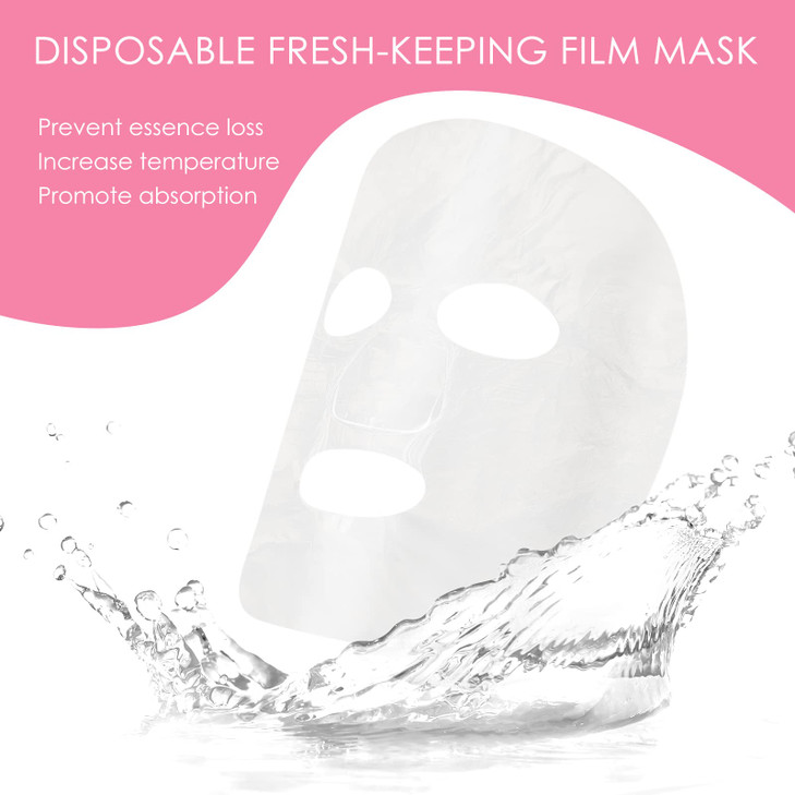 Maitys 200 Sheets Facial Plastic Mask Disposable Facial Sheet Mask Transparent Face Masks Skincare Preservative DIY Clear Spa Thin Plastic Wrap Moist
