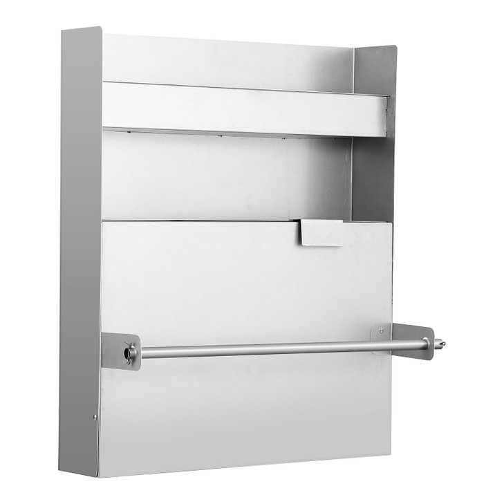 Towallmark 5052 Aluminum Storage Cabinet, 3-Tier Wall-Mounted Tool Cabinet with Flip-Out Work Table & Paper Towel Rack Organizer, Space-Saving Design