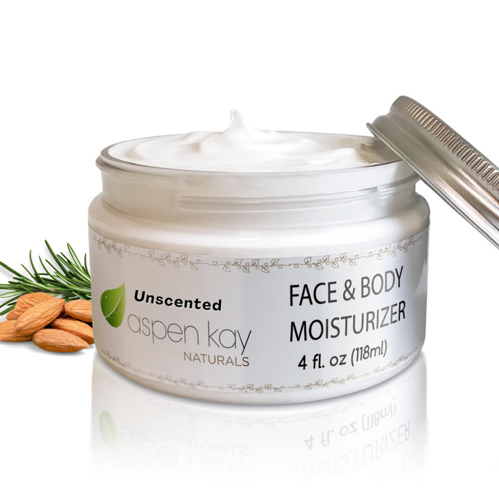 Aspen Kay Naturals Face & Body Moisturizer - Natural Moisturizing Face Cream for Sensitive Skin - Light, Non-Greasy & Fast Absorbing - Natural Face M