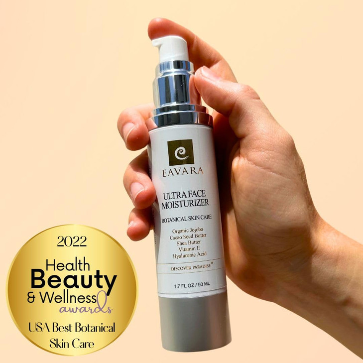 Eavara Organic Face Moisturizer Cream with Collagen Peptides, Hyaluronic Acid, Shea Butter and Jojoba Oil, Moisturizing Face Lotion For Women And Men