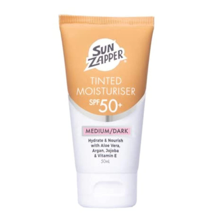 Sun Zapper Tinted Moisturiser BB Cream Sunscreen SPF 50+ Medium Dark  Face Sunscreen with Kakadu Plum and Jojoba, Broad Spectrum UV Protection, Bota