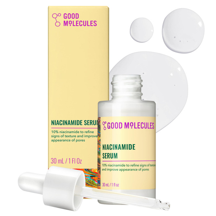 Good Molecules Niacinamide Serum - 10% Niacinamide to Target Blemishes, Nourishment, and Skin Tone - Ultra Hydrating Serum and Brightening Skin Care