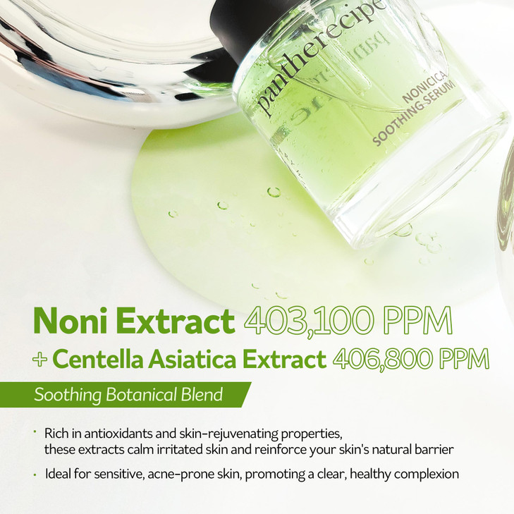 PESTLO Pantherecipe Nonicica Soothing Serum 1.01 fl oz 30ml - Korean Skincare for All Skin Type, Soothing, Nourishing, Pore Tightening, Sebum Control