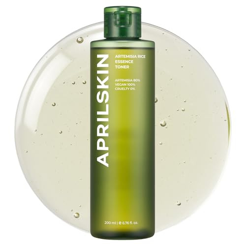APRILSKIN Artemisia Korean Rice Toner | 100% Korean Mugwort | Hydration Boost Facial Toner | Vegan, Cruelty Free, Low pH, | No sulfates and Artificia