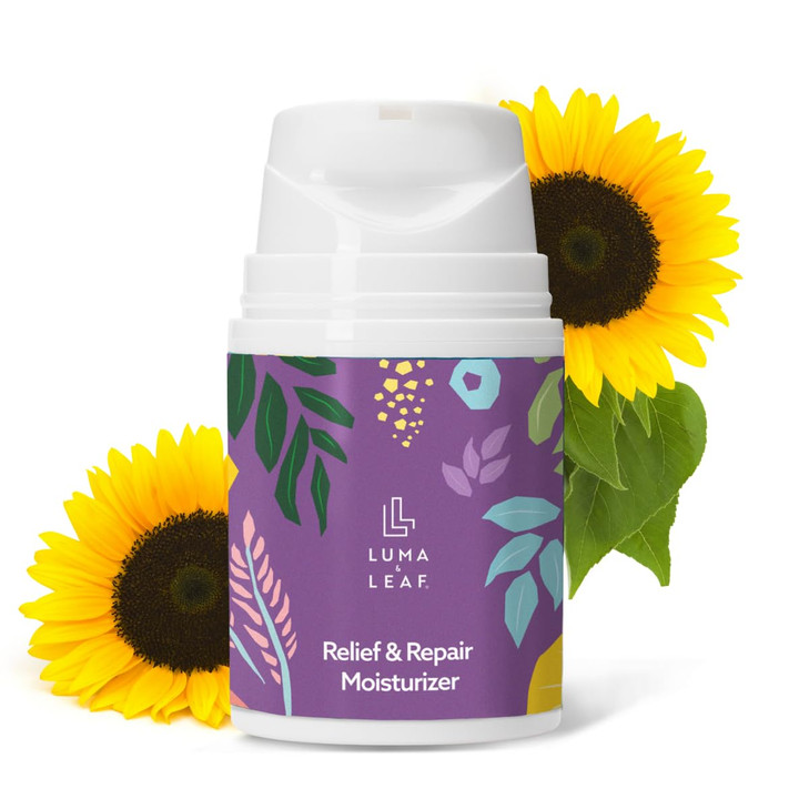 LUMA & LEAF Dry Skin Face Moisturizer  Hydrating Face Cream for Eczema, Rosacea-Prone & Sensitive Skin with Niacinamide, Shea Butter & Wild Oats  L