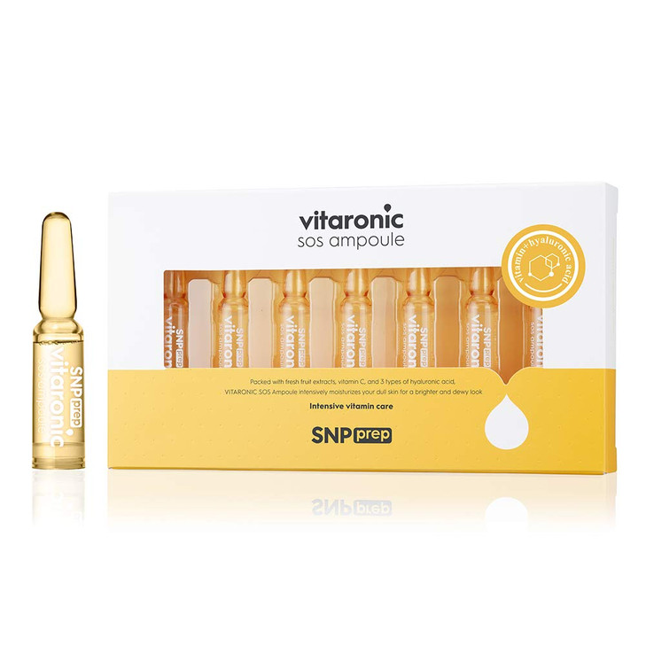 Snp Vitaronic SOS Ampoule | 1 Week Facial Supply Nourishing and Moisturizing for All Skin Types | Korean Skin Care Face Moisturizer | Vitamin Facial