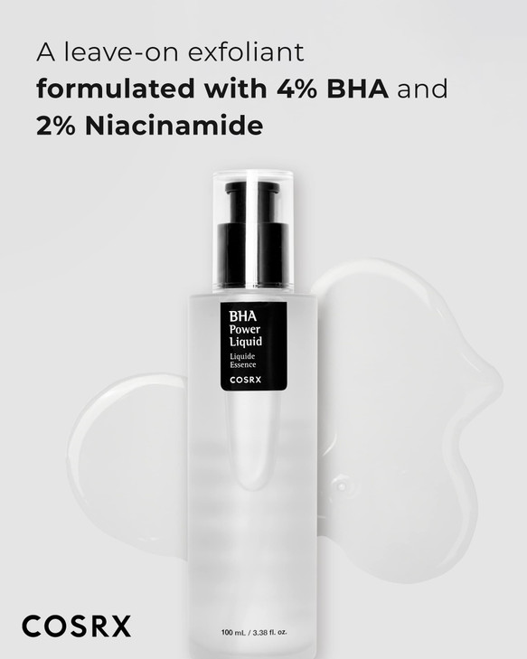 COSRX Niacinamide 2% + BHA 4% Blackhead Exfoliant Toner 3.38 fl.oz / 100ml, Korean Toner, Blackhead Remover, Pore Minimizer for Enlarged Pores, for A