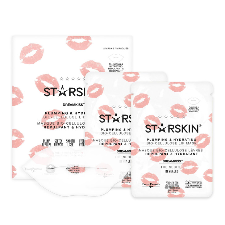STARSKIN Dreamkiss 2x5g, Hydrating & Plumping Bio-Cellulose Lip Mask, Anti Wrinkle Patches for Lip, Evens Fine Lines & Wrinkles