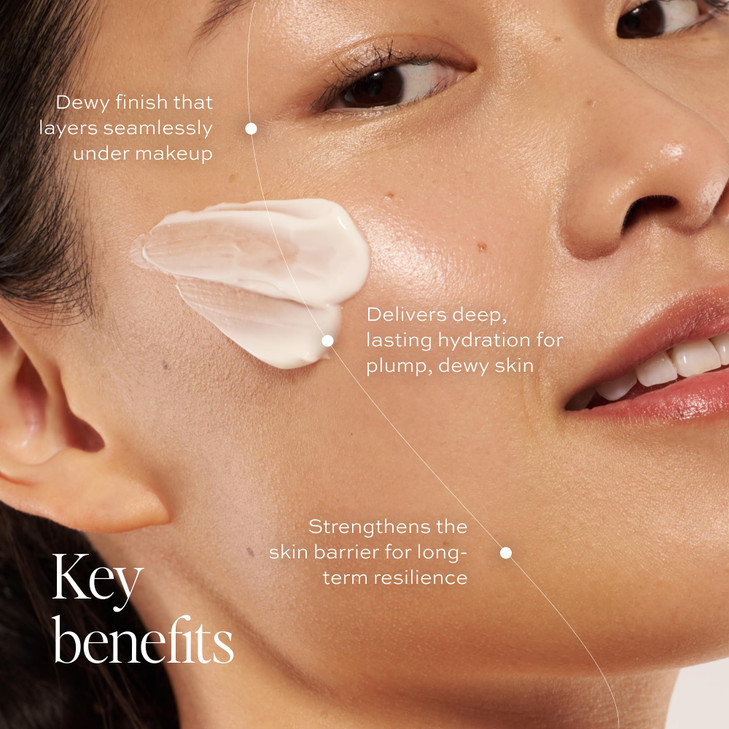 DIME Beauty Dewy Day Cream, Morning Face Moisturizer with Rosehip Oil and Tremella Snow Mushroom, 1.7 oz / 50 ml