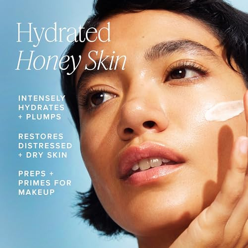 Farmacy Ceramide Face Moisturizer - Honey Halo Ultra Hydrating Facial Moisturizer with Buckwheat Honey + Ceramides - Helps Restore Barrier + Replenis