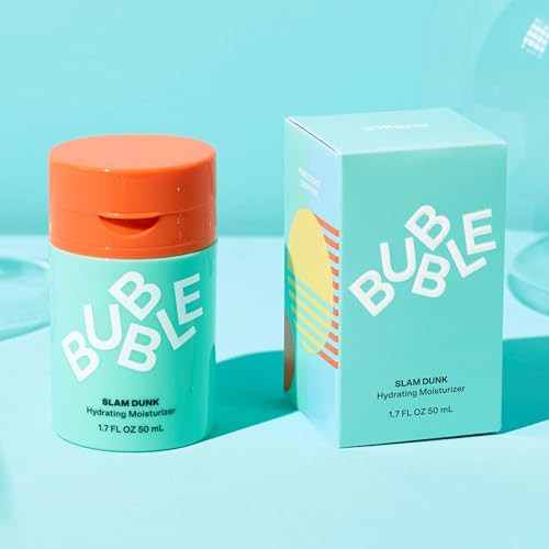 Bubble Skincare Slam Dunk Hydrating Face Moisturizer - Lightweight Face Lotion With Vitamin E + Aloe Vera - Daily Facial Moisturizer for Normal + Dry