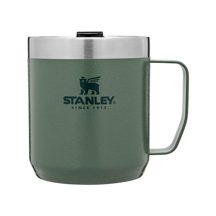 STANLEY Stay-Hot Camp Mug 12 oz | Press Fit Drink Through Lid | Cup for Coffee, Tea and Drinks | Insulated Stainless Steel Coffee Mug | BPA-Free | Ha