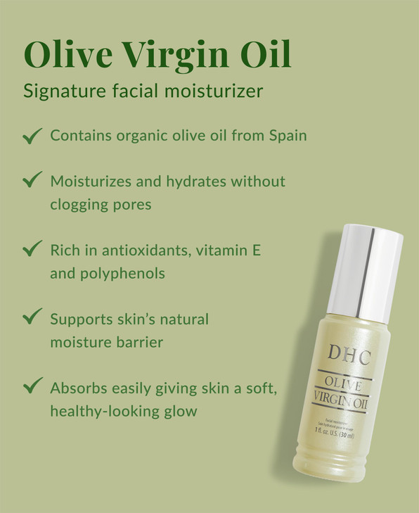 DHC Olive Virgin Oil and Olive Virgin Oil Mini, Facial Moisturizer, Hydrating, Nourishing, Lightweight, Fragrance and Colorant Free, All Skin Types,
