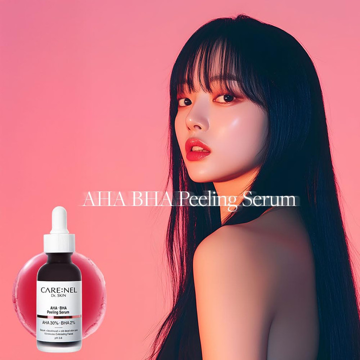 Peeling Solution AHA 30% BHA 2% Serum - Face Korean Skin Care Exfoliating & Hyaluronic Acid Vitamin - Night Treatment Anti Aging Hydrating Anti Wrink