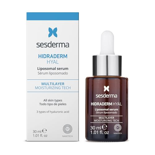Sesderma HIDRADERM HYAL Serum, Ultra Hydrating Face Moisturizer with 3 Types of Hyaluronic Acid for Restored, Replenished Skin, 1.0 fl oz