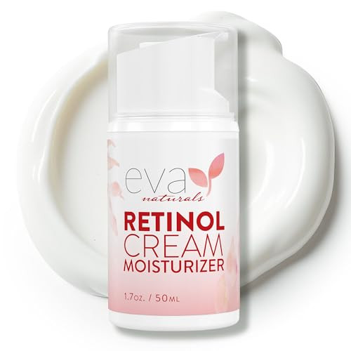 Eva Naturals Anti-Aging Retinol Cream For Face - Anti-wrinkle Retinol-Complex Moisturizer Day & Night Cream w/Hyaluronic Acid & Vitamin E For Women &