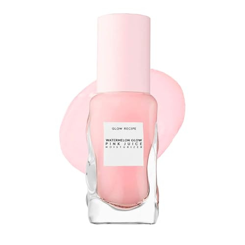 Glow Recipe Pink Juice Water Gel Face Moisturizer for Women, Men & Teens, Travel Size - Hydrating Hyaluronic Acid, Radiance Boosting, Oil-Free, Long-