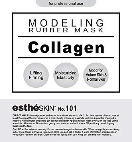 estheSKIN No.101 Collagen Peel Off Type Modeling Rubber Mask for Facial Skin Care Treatment, 35oz (2 pack)