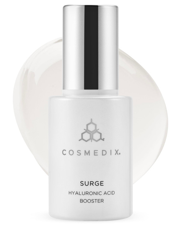COSMEDIX Surge Hyaluronic Acid Booster Serum  Ultra-Hydrating Face Serum with Vitamin C & Niacinamide  Softens, Brightens & Moisturizes Skin for Fi