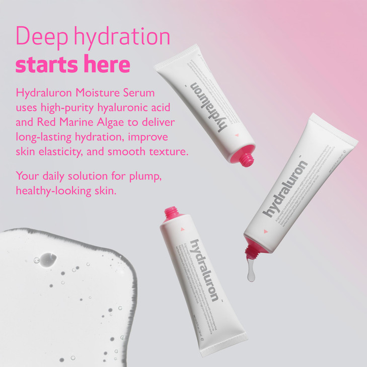Indeed Labs Hydraluron Face Serum | Moisture-Boosting Low Molecular Weight Hyaluronic Acid & Red Marine Algae | Long-Lasting Hydration & Plumping Ef
