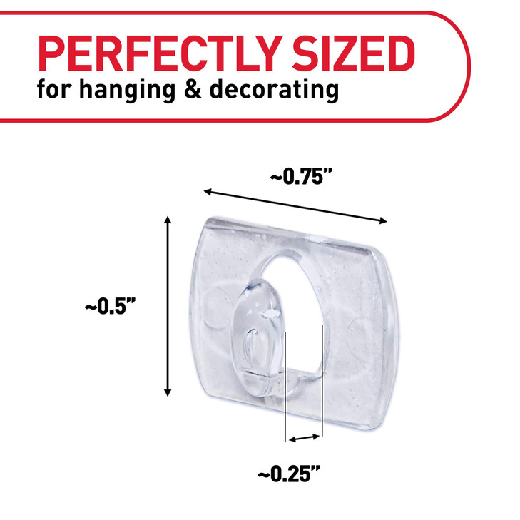 Command Indoor Mini Light Clips, 45 Clear Clips and 54 Command Strips, Damage Free Hanging Christmas Decorations, Wall Clips for Hanging Lights and C
