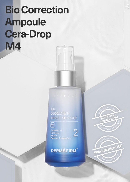 DERMAFIRM Bio Correction Korean Ampoule Cera-Drop M4 - Korean Skin Care Facial Ampoule Serum w/Ceramide, Peptide & Collagen for All Skin Types - No A