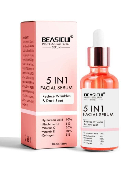 BEASICUI Vitamin C Serum for Face  Anti Aging Face Serum with Vitamin C, Hyaluronic Acid, Vitamin E  Radiance Serum for Dark Spots, Even Skin Tone,