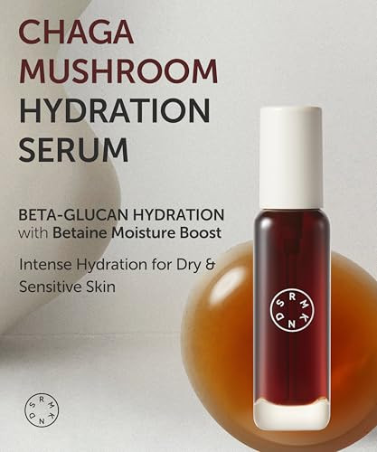 SERUMKIND Chaga Mushroom Serum for Face - Betaine Moisture Boost + Chaga-Derived Beta Glucans - Deep Hydration for Extremely Dry Skin - Korean Skinca