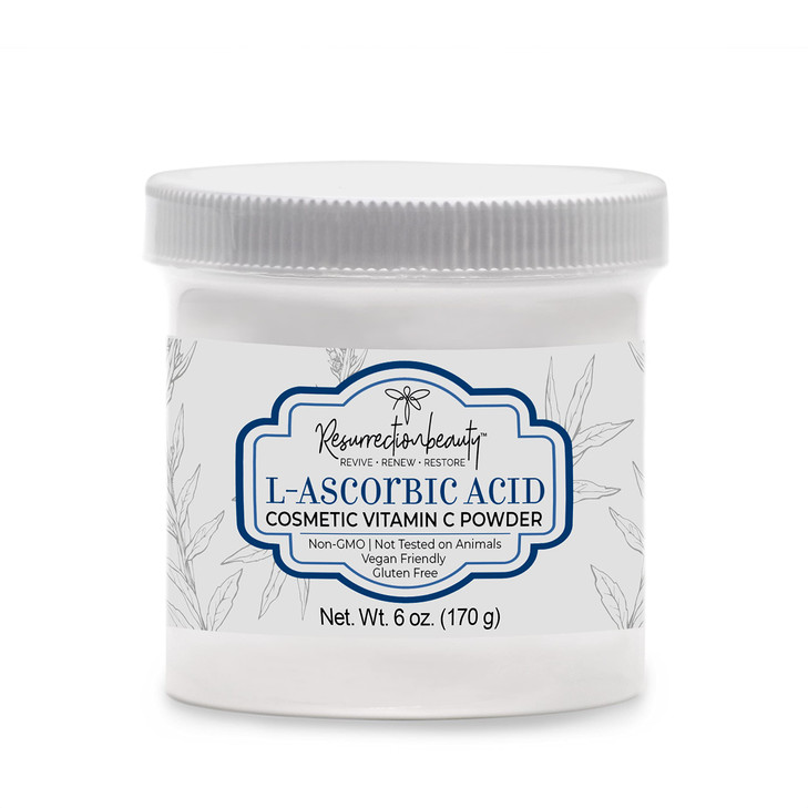 100% Pure L-Ascorbic Acid (Cosmetic Vitamin C Powder for Face) to Make Your Own Premium Beauty Serum, Skincare Mask Treatment, Hyaluronic Serums with