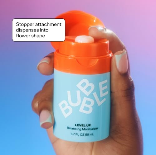 Bubble Skincare Level Up Gel Face Moisturizer for Oily Skin - Balancing + Hydrating Face Lotion with Niacinamide + Zinc to Improve Texture + Reduce S