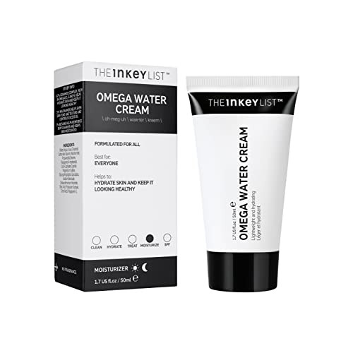 The INKEY List Omega Water Cream 1.69 fl oz/50ml, Oil-Free Face Moisturiser, Lightweight Gel, Vegan Friendly Skincare, Suitable For Blemish Prone Ski