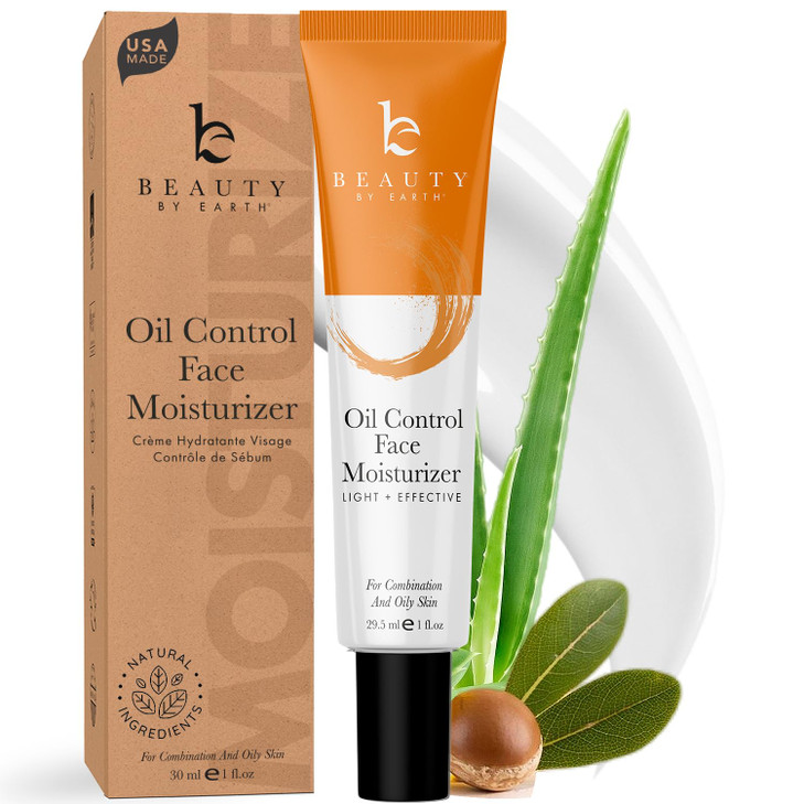 Oil Control Face Moisturizer - USA Made with Natural & Organic Ingredients, Lightweight and Mattifying Moisturizer for Oily & Acne Prone Skin, Face C