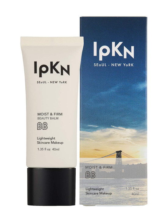 IPKN Moist & Firm BB Cream Light/Medium 40ml(1.35 fl.oz.) | Moisturizing, Buildable Coverage, Lightweight Foundation for All Skin Types, Flawless Nat