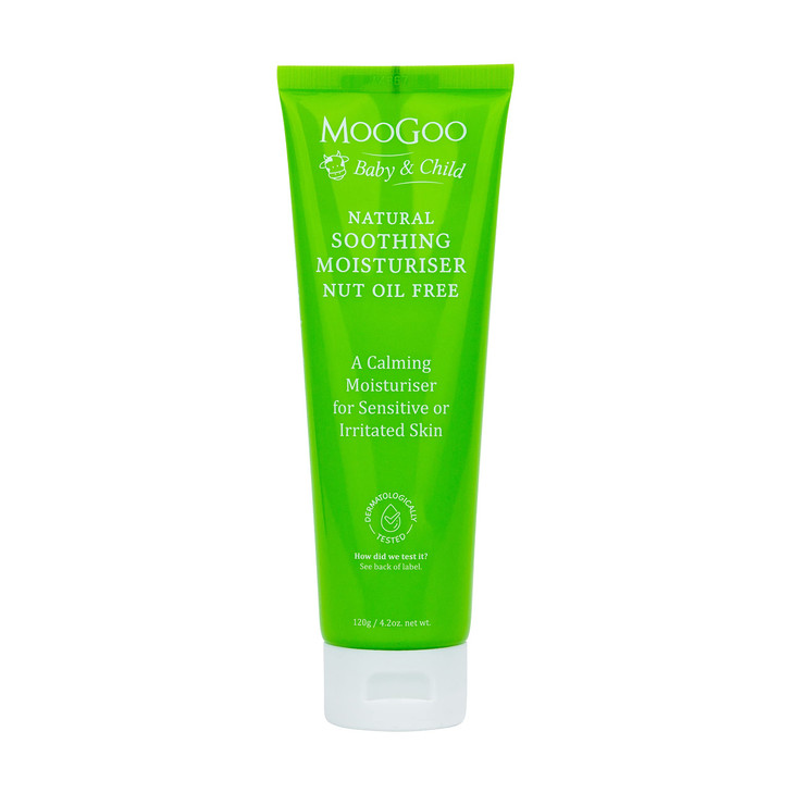 MooGoo Baby Soothing Moisturizer Nut Oil Free - Gentle & Hypoallergenic with 10% MSM for Sensitive, Irritated & Delicate Skin, Paediatrician Approved
