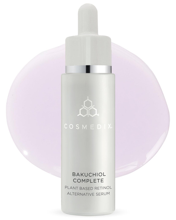 COSMEDIX Bakuchiol Complete Plant-Based Retinol Alternative Face Serum - Hydrating Serum for Fine Lines, Wrinkles & Uneven Skin Tone - Facial Skin Ca