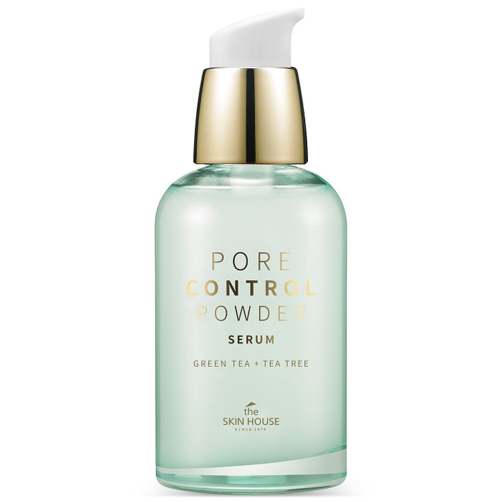 THE SKIN HOUSE Pore Control Powder Serum  Lightweight Sebum-Control Serum with Loess, Tea Tree & Herbal Extracts | Smooth Finish for Oily Skin, kore