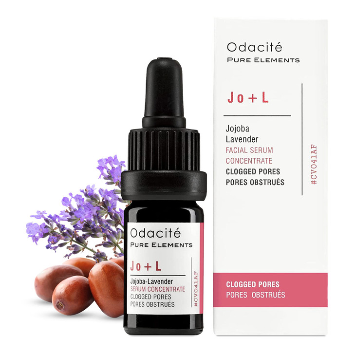 Odacité Acne Serum Concentrate for Face, Pore Cleanser Facial Oil for Skincare with Jojoba + Lavender - Clogged Pores Facial Serum Concentrate, Black